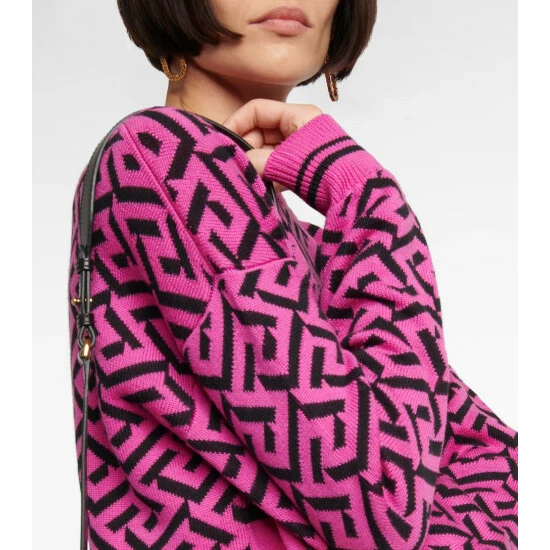 Versace La Greca Wool And Cotton Sweater 6 Versace La Greca Wool And Cotton Sweater - Image 4