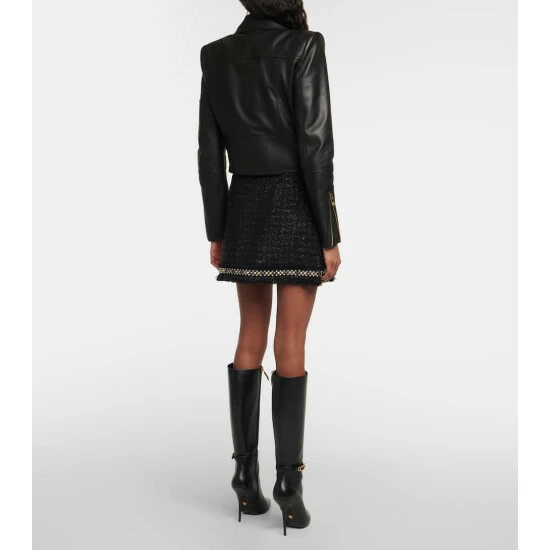 Versace Cropped Leather Jacket 4 Versace Cropped Leather Jacket - Image 2