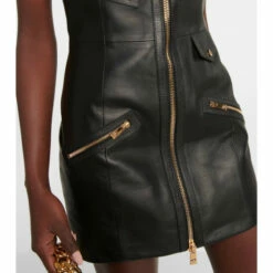 Versace Leather Zip Minidress 9 Versace Leather Zip Minidress -Outlet Versace Store unnamed file 617