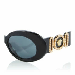 Versace Embellished Round Sunglasses