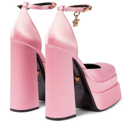 Versace Medusa Aevitas Satin Platform Pumps 4 Versace Medusa Aevitas Satin Platform Pumps - Image 2