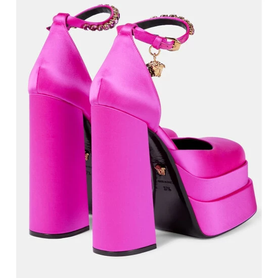 Versace Medusa Aevitas Satin Platform Pumps 4 Versace Medusa Aevitas Satin Platform Pumps - Image 2