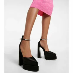Versace Aevitas Pointy Satin Platform Pumps -Outlet Versace Store unnamed file 668