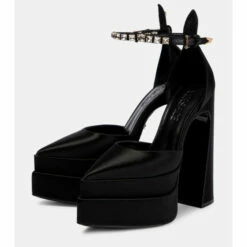 Versace Aevitas Pointy Satin Platform Pumps -Outlet Versace Store unnamed file 669