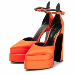 Versace Aevitas Pointy Satin Platform Pumps -Outlet Versace Store unnamed file 7