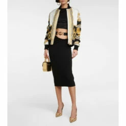 Versace Safety Pin Embellished Leather Pumps