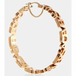 Versace Logo Hoop Earrings