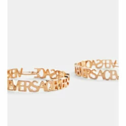 Versace Logo Hoop Earrings -Outlet Versace Store unnamed file 745