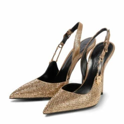 Versace Safety Pin Embellished Leather Pumps -Outlet Versace Store unnamed file 76