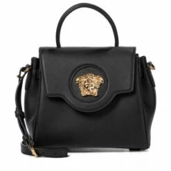 Versace La Medusa Small Leather Tote Bag -Outlet Versace Store unnamed file 765