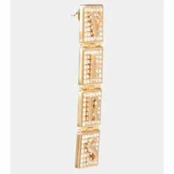 Versace Logo Crystal-embellished Earrings