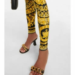 Versace Barocco Mid-rise Leggings -Outlet Versace Store unnamed file 788