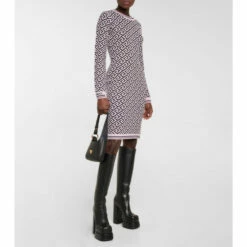 Versace Leather Platform Knee-high Boots