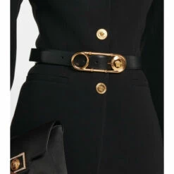 Versace Safety Pin Leather Belt