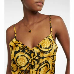 Versace Barocco Printed Silk Camisole -Outlet Versace Store unnamed file 828