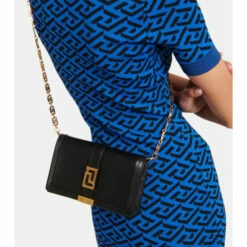 Versace Greca Goddess Leather Shoulder Bag