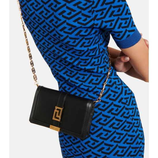 Versace Greca Goddess Leather Shoulder Bag 3 Versace Greca Goddess Leather Shoulder Bag