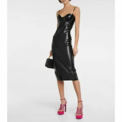 Versace Medusa Latex Midi Dress