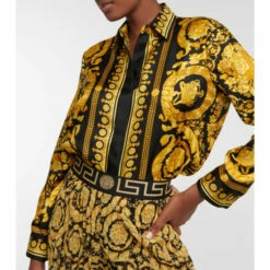 Versace Barocco Silk Twill Shirt -Outlet Versace Store unnamed file 888