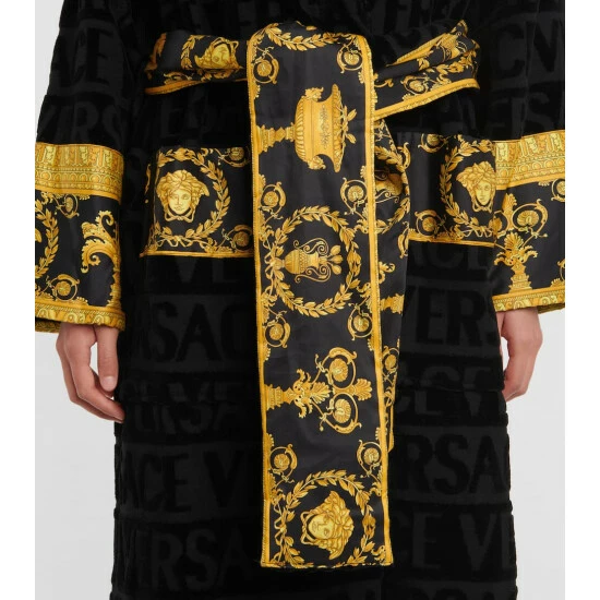 Versace Barocco Cotton Bathrobe 5 Versace Barocco Cotton Bathrobe - Image 4