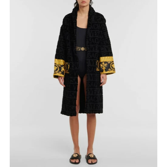Versace Barocco Cotton Bathrobe 6 Versace Barocco Cotton Bathrobe - Image 5