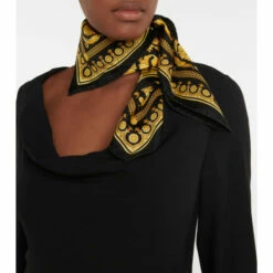 Versace Barocco Silk Twill Scarf
